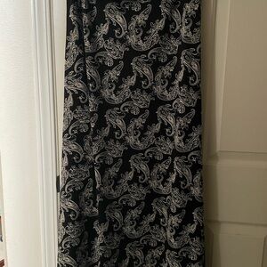 LuLaRoe maxi a line black white skirt L